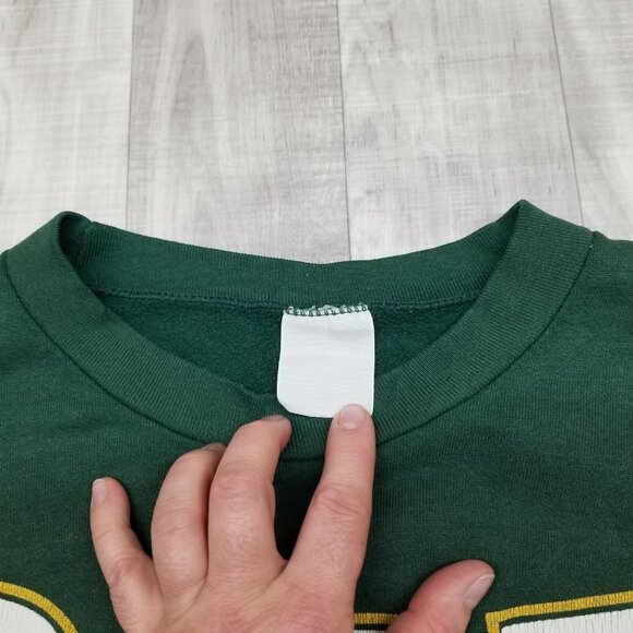 ✅VTG Riddell Helmet Green Bay Packers NFL Football Sweatshirt Men's XL *STAINED - Picture 11 of 14